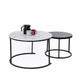 Set of 2 Coffee Table Round Marble Nesting Side End Table Furniture - Mekamart Australia