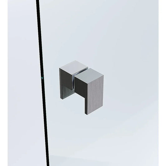 Brass Shower Door Square double pull Handle in Gunmetal - Mekamart Australia