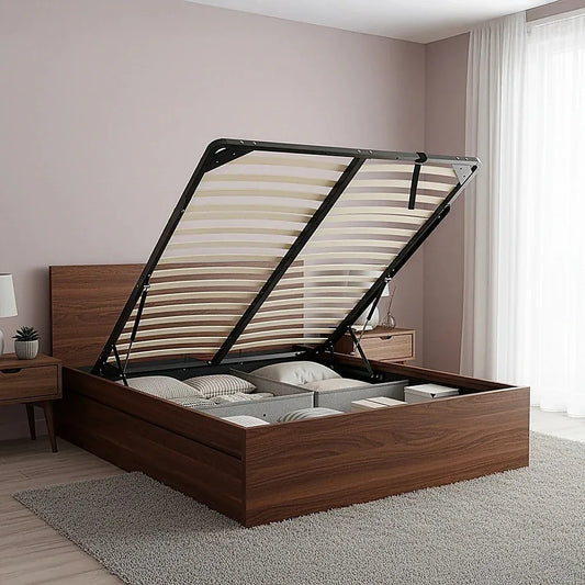Queen Gas Lift Bed Mechanism with Frame – Storage Platform & Sofa Bed Kit - Mekamart Australia