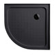 90x90cm Rounded Curved Shower Base in Black - Mekamart Australia