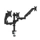 Triple Monitor Mount Stand – Desk Clamp with 3 Adjustable Arms for Multi-Screen Setup