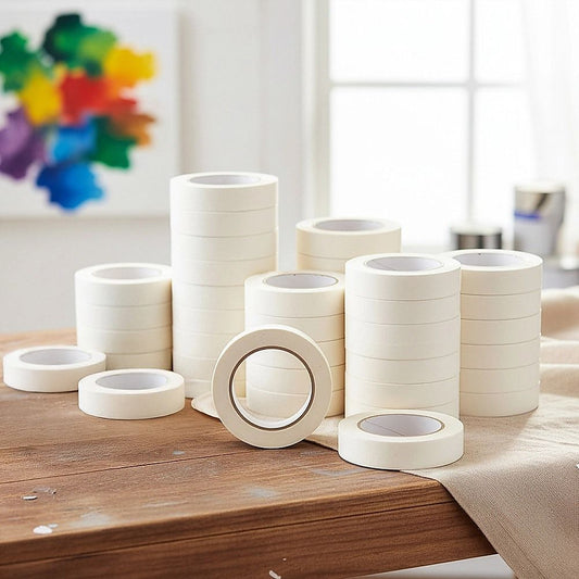 72 x White Masking Tape Rolls â 24mm x 50m Painters Adhesive Tape for Painting