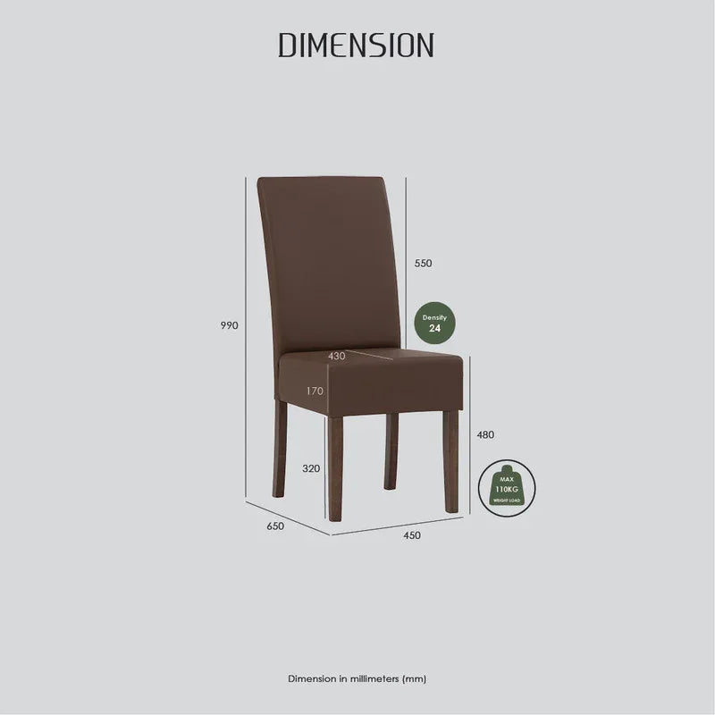 ALLEGRO Dining Table + 6x MESI Dining Chair - 7 Piece Dining Set - Cocoa - Mekamart Australia