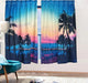 Sea View 3D Printing Blockout Curtains 2x131x160cm PINCH PLEAT Fabric Seascape - Mekamart Australia