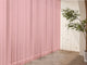 2 Long drop Sheer Voile Curtains 590cm wide 270cm Drop Pinch Pleat+30 Hook, Pink - Mekamart Australia