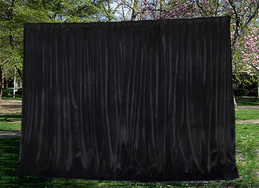 Large Thick Faux Mink Velvet Curtains Blockout 550x 230cm+Hook Pinch Pleat Black - Mekamart Australia