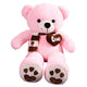 NNECN Huge 100cm Giant Pink Teddy Bear Soft Plush Cotton Scarf Bear Toy Doll Stuffed - Mekamart Australia