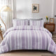 Midnight Calm stripes purple 3‑Piece Bedding – Cozy comforter Style - Mekamart Australia