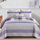 Bohemian Purple and White Quilted Bedspread or Coverlet Set and matching pillowcases - Mekamart Australia