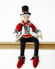 LUXURY CHRISTMAS CAROLLER ELF BLACK/RED 65CM - Mekamart Australia