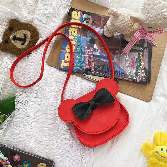 Adorable Bow Bear Crossbody Bag for Kids - Red Shoulder Bag 18*17*8cm - Mekamart Australia