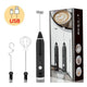 Black 304 Stainless Steel 3-Speed Handheld Electric Milk Frother, Egg Beater, Paint Mixer, and Milk Powder Blender - Mekamart Australia