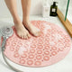 Pink Non-Slip Round Shower Foot Scrubber Mat - Soft Silicone Massage Pad for Foot Cleaning - Mekamart Australia