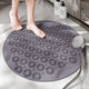 Grey Non-Slip Round Shower Foot Scrubber Mat - Soft Silicone Massage Pad for Foot Cleaning - Mekamart Australia
