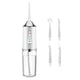 White Electric Portable Water Flosser - Smart 4-Head Oral Irrigation Teeth Cleaner, Pulse Cleaning for Home Use - Mekamart Australia