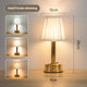 Gold Creative LED Rechargeable Table Lamp | 3 Adjustable Light Modes | Touch Control | USB Charging | Modern Atmosphere Light for Bar, Restaurant, Cafe, and Home Decor - Mekamart Australia