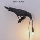 Black Bird Left Wall Lamp Nordic Resin Bird Wall Lamp - Creative Animal Bedside Decorative USB Night Light, Stylish Bird Perched Lamp for Bedroom and Living Room - Mekamart Australia