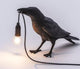 Black Bird Standing Shape Nordic Resin Bird Wall Lamp - Creative Animal Bedside Decorative USB Night Light, Stylish Bird Perched Lamp for Bedroom and Living Room - Mekamart Australia