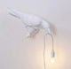 White Bird Left Wall Lamp Nordic Resin Bird Wall Lamp - Creative Animal Bedside Decorative USB Night Light, Stylish Bird Perched Lamp for Bedroom and Living Room - Mekamart Australia