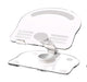 White Acrylic Foldable Tablet and Phone Stand - 360° Rotation, Anti-Slip Design, Lightweight and Compact