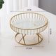Elegant Iron Art Glass Serving Tray(White Glass) – Round Design with Gold Finish - Mekamart Australia