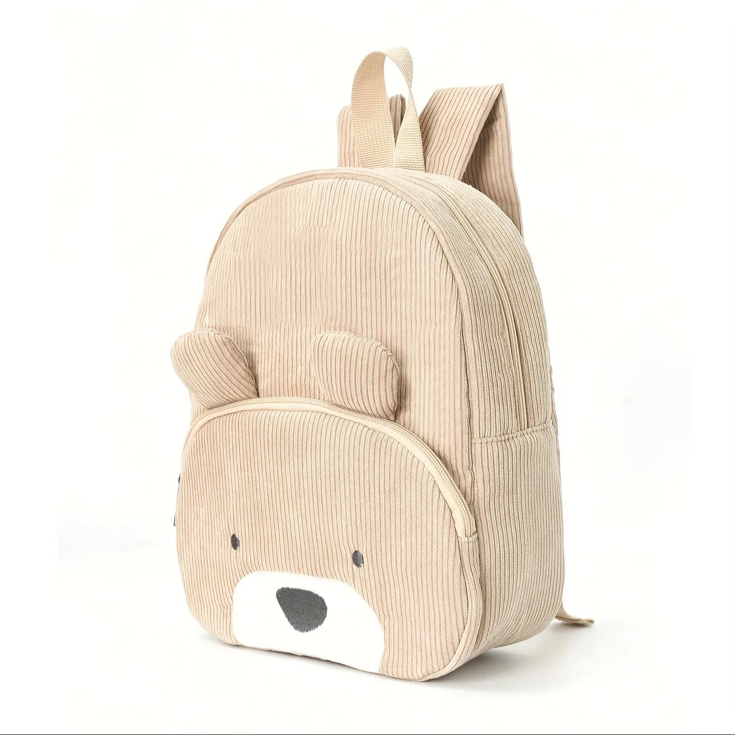 Cute Fox Backpack - Soft Corduroy Material with Adjustable Straps - Mekamart Australia
