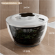 Black Manual Salad Spinner with Pressurized System - Efficient & Quick Vegetables Drying, Multiple Color Options - Mekamart Australia