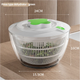 Green Manual Salad Spinner with Pressurized System - Efficient & Quick Vegetables Drying, Multiple Color Options - Mekamart Australia