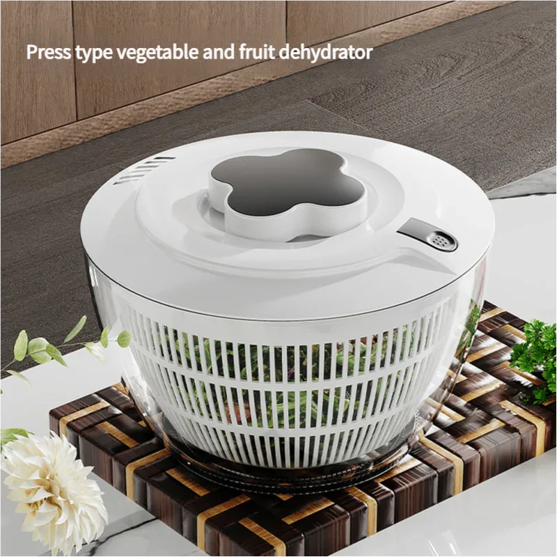 Green Manual Salad Spinner with Pressurized System - Efficient & Quick Vegetables Drying, Multiple Color Options - Mekamart Australia