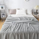 Cotton Waffle Blanket - Air Conditioning Blanket/Throw/Summer Quilt, 150*200cm,Gray - Mekamart Australia