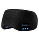 Black Bluetooth 5.0 Wireless Sleep Eye Mask - Soft Plush Eye Cover with Built-in Speakers (13 x 16.5 x 6 cm) - Mekamart Australia