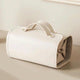 Beige Elegant Cosmetic Bag with Handle - Stylish and Compact for Travel and Storage - Mekamart Australia