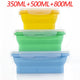 3-piece Set (Yellow + Green + Blue) Collapsible Silicone Food Storage Containers Set – 350ML, 500ML, 800ML | BPA-Free, Microwave, Dishwasher & Freezer Safe | Foldable & Portable Bento Boxes for Travel & Outdoor - Mekamart Australia