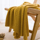 Turmeric 110cm x 150cm Soft Tassel Throw Blanket for Sofa or Bed, Cozy Casual Blanket for Office Nap, Minimalist Bed End Cover - Mekamart Australia