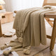 Beige 110cm x 150cm Soft Tassel Throw Blanket for Sofa or Bed, Cozy Casual Blanket for Office Nap, Minimalist Bed End Cover - Mekamart Australia