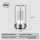Silver Rechargeable Table Lamp - Touch Dimming 3-Color LED Light for Bedroom and Office - Mekamart Australia