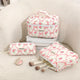 Pink Elegant 3-Piece Cosmetic Storage Set - Portable Skincare and Travel Pouch - Mekamart Australia