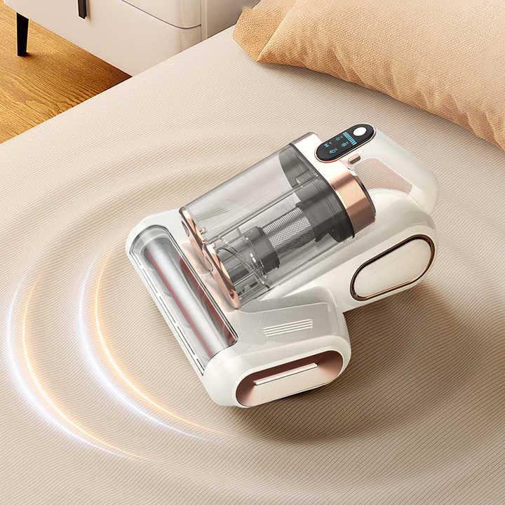 LF-LP018 White Cordless Mite Vacuum Cleaner with LED Display - Powerful 120W Cleaning - Mekamart Australia