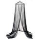 Black Hanging Princess Bed Canopy Mosquito Net - Dome Bedding for Dorm Rooms & Bedrooms (Fits 1.5m-1.8m Beds) - Mekamart Australia