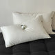 White Wide Stripes Long Staple Cotton Sateen Pillowcase Set - Jacquard Striped, Pure Cotton, 48x74cm (Pair) - Mekamart Australia