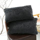 Dark Grey Faux Fur Pillowcase Set - Crystal Velvet Plush Throw Pillow Covers, Bedding Accent (50x70cm, Pair) - Mekamart Australia