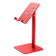 Red Adjustable Aluminum Alloy Phone and Tablet Stand - Telescopic Desktop Holder for Live Streaming and Hands-Free Use