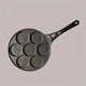 Black Cartoon + Black Handle (Gas Model) Non-Stick Pancake Pan - 7-Hole Fun Shapes Breakfast Griddle (27cm) - Mekamart Australia