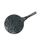 Black Waffle + Black Handle (Gas Model) Non-Stick Pancake Pan - 7-Hole Fun Shapes Breakfast Griddle (27cm) - Mekamart Australia