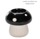 Small Size Black Whimsical Ceramic Mushroom Vase - Decorative Floral & Hydroponic Planter - Mekamart Australia