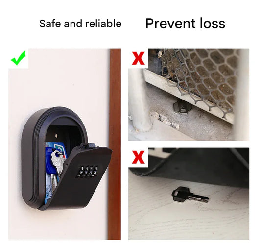 Green 3PCS Wall Mount Plastic Combination Key Lock Box - Secure Key Safe Storage Box - Mekamart Australia