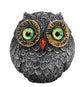 3Pcs Green Small Decorative Resin Owl Figurine - Textured Statue with Blue Eyes - Mekamart Australia