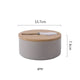 Gray Nordic Ceramic Butter Dish with Knife - Airtight Cheese Container with Bamboo Lid, Kitchen Storage - Mekamart Australia