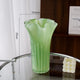 Nordic-Style Glass Vase - Elegant Fluted Flower Vase for Home Decor(Green) - Mekamart Australia