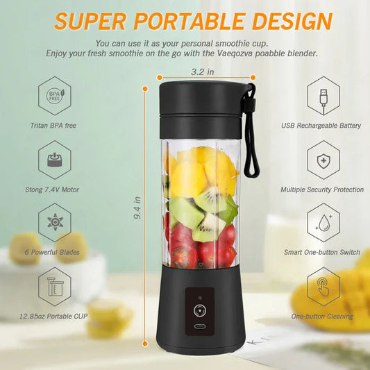 Dark Purple Portable Blender USB Rechargeable - Personal Size Smoothie Maker On The Go - Mekamart Australia
